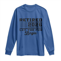 Retirement 2026 Long Sleeve Shirt Cool Retired Gift American Flag