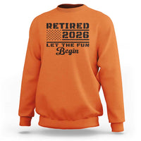 Retirement 2026 Sweatshirt Cool Retired Gift American Flag