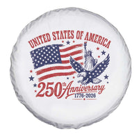 USA 250th Anniversary Spare Tire Cover Land Of The Free USA Patriotic 1776 2026 Statue Of Liberty Eagle Flag