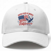 USA 250th Anniversary Baseball Cap Land Of The Free USA Patriotic 1776 2026 Statue Of Liberty Eagle Flag