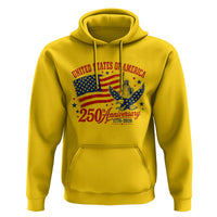 USA 250th Anniversary Hoodie Land Of The Free USA Patriotic 1776 2026 Statue Of Liberty Eagle Flag