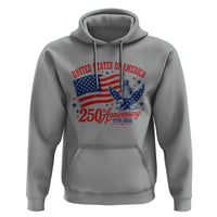 USA 250th Anniversary Hoodie Land Of The Free USA Patriotic 1776 2026 Statue Of Liberty Eagle Flag