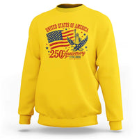 USA 250th Anniversary Sweatshirt Land Of The Free USA Patriotic 1776 2026 Statue Of Liberty Eagle Flag