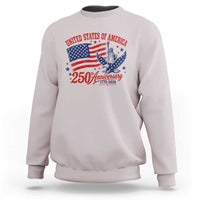 USA 250th Anniversary Sweatshirt Land Of The Free USA Patriotic 1776 2026 Statue Of Liberty Eagle Flag