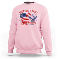 USA 250th Anniversary Sweatshirt Land Of The Free USA Patriotic 1776 2026 Statue Of Liberty Eagle Flag