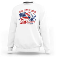 USA 250th Anniversary Sweatshirt Land Of The Free USA Patriotic 1776 2026 Statue Of Liberty Eagle Flag