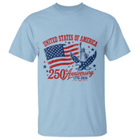 USA 250th Anniversary T Shirt Land Of The Free USA Patriotic 1776 2026 Statue Of Liberty Eagle Flag