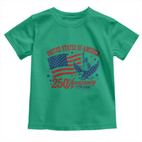 USA 250th Anniversary Toddler T Shirt Land Of The Free USA Patriotic 1776 2026 Statue Of Liberty Eagle Flag