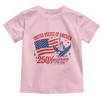 USA 250th Anniversary Toddler T Shirt Land Of The Free USA Patriotic 1776 2026 Statue Of Liberty Eagle Flag