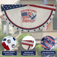USA 250th Anniversary Patriotic Fan Flag Land Of The Free USA 1776 2026 Statue Of Liberty Eagle Flag