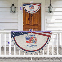 God 250th Anniversary USA Flag Floral Patriotic Fan Flag Freedom 4th of July 250 Years America