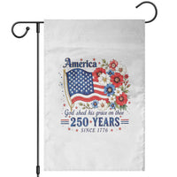 USA 250th Anniversary Flag Floral Graphic Garden Flag 250 Years America Patriot 4th of July Patriotism Gift