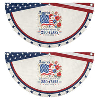 USA 250th Anniversary Flag Floral Graphic Patriotic Fan Flag 250 Years America Patriot 4th of July Patriotism Gift