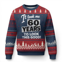 60th Birthday Ugly Christmas Sweater It Took Me 60 Years To Look This Good