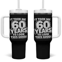 Funny 60th Birthday Tumbler With Handle It Took Me 60 Years To Look This Good Vintage Retro