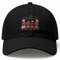 Vintage Patriotic Dachshund 250 Anniversary USA Baseball Cap Freedom 250 Years Weiner Dog Lovers Dad Mom