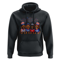 Vintage Patriotic Dachshund 250 Anniversary USA Hoodie Freedom 250 Years Weiner Dog Lovers Dad Mom