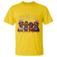 Vintage Patriotic Dachshund 250 Anniversary USA T Shirt Freedom 250 Years Weiner Dog Lovers Dad Mom