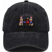 Labrador Retriever Americas 250th Anniversary Washed Cotton Baseball Cap 4th July US 250 Years Of Freedom Dog Lovers 1776 2026