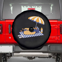 Funny Sausage Dog Spare Tire Cover Retro Summer Hot Dog Graphic Dachshund Dog Lover Gift