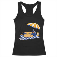 Funny Sausage Dog Racerback Tank Top Retro Summer Hot Dog Graphic Dachshund Dog Lover Gift