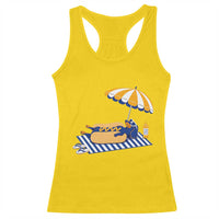 Funny Sausage Dog Racerback Tank Top Retro Summer Hot Dog Graphic Dachshund Dog Lover Gift
