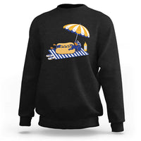 Funny Sausage Dog Sweatshirt Retro Summer Hot Dog Graphic Dachshund Dog Lover Gift