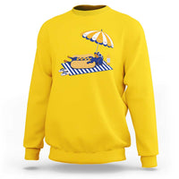 Funny Sausage Dog Sweatshirt Retro Summer Hot Dog Graphic Dachshund Dog Lover Gift