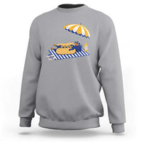 Funny Sausage Dog Sweatshirt Retro Summer Hot Dog Graphic Dachshund Dog Lover Gift