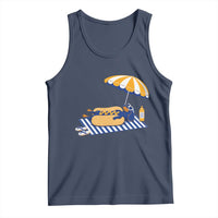 Funny Sausage Dog Tank Top Retro Summer Hot Dog Graphic Dachshund Dog Lover Gift