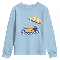 Funny Sausage Dog Youth Sweatshirt Retro Summer Hot Dog Graphic Dachshund Dog Lover Gift