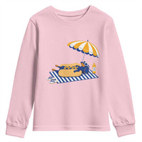 Funny Sausage Dog Youth Sweatshirt Retro Summer Hot Dog Graphic Dachshund Dog Lover Gift