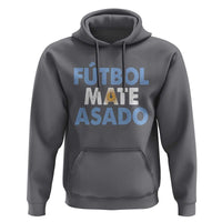 Futbol Mate Asado Argentina Soccer Fan Hoodie Argentinian Flag Pride Vintage Football Lovers
