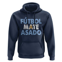 Futbol Mate Asado Argentina Soccer Fan Hoodie Argentinian Flag Pride Vintage Football Lovers