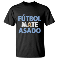 Futbol Mate Asado Argentina Soccer Fan T Shirt Argentinian Flag Pride Vintage Football Lovers