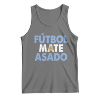 Futbol Mate Asado Argentina Soccer Fan Tank Top Argentinian Flag Pride Vintage Football Lovers