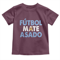 Futbol Mate Asado Argentina Soccer Fan Toddler T Shirt Argentinian Flag Pride Vintage Football Lovers