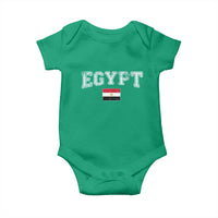Vintage Egypt Baby Onesie Distressed Flag Patriotic Football Fan Pride Gift for Egyptians