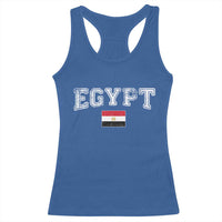 Vintage Egypt Racerback Tank Top Distressed Flag Patriotic Football Fan Pride Gift for Egyptians