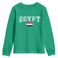 Vintage Egypt Youth Sweatshirt Distressed Flag Patriotic Football Fan Pride Gift for Egyptians
