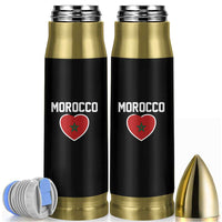 Morocco Heart Flag Bullet Tumbler Patriotic Love Gift for Proud Moroccan