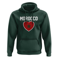 Morocco Heart Flag Hoodie Patriotic Love Gift for Proud Moroccan