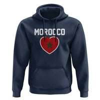 Morocco Heart Flag Hoodie Patriotic Love Gift for Proud Moroccan
