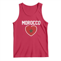 Morocco Heart Flag Tank Top Patriotic Love Gift for Proud Moroccan