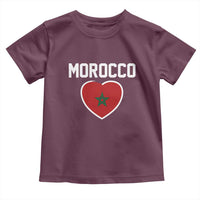 Morocco Heart Flag Toddler T Shirt Patriotic Love Gift for Proud Moroccan