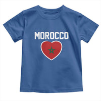 Morocco Heart Flag Toddler T Shirt Patriotic Love Gift for Proud Moroccan