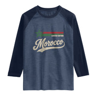 Morocco Raglan Shirt Limited Edition Vintage Moroccan Pride Retro