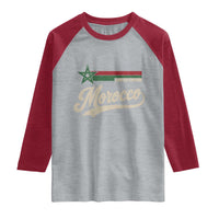 Morocco Raglan Shirt Limited Edition Vintage Moroccan Pride Retro