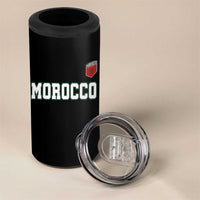 Morocco Moroccan Flag Vintage Pride 4 in 1 Can Cooler Tumbler