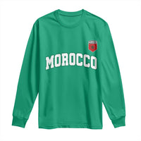 Morocco Moroccan Flag Vintage Pride Long Sleeve Shirt